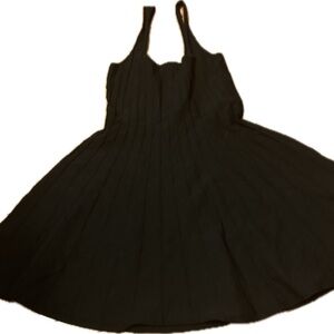 Women’s  Black Fitted Tank Skater  Dress